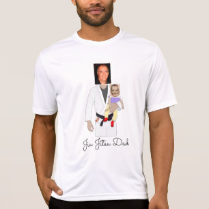 T-shirt Jiu Jitsu Dad Custom Photos and Handwritten Text