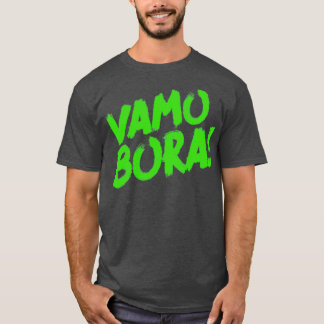 T-shirt Jiu Jitsu Design Vamo Bora Green Light Martial Art
