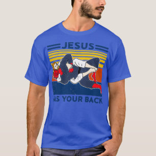 T-shirt Jiu Jitsu Jésus A Votre Mixed martial art Bjj Dos
