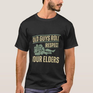 T-shirt Jiu Jitsu Papa Père Entraîneur Vieux Mec Roulent R