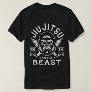T-SHIRT JIU JITSU - TRAIN COMME UNE BÊTE