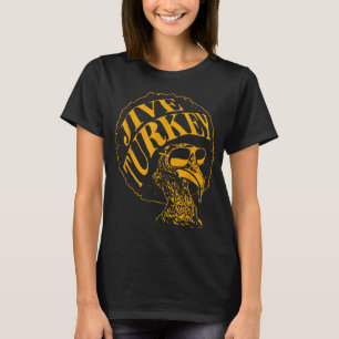 T-shirt Jive Thanksgiving Cool Turquie Tête Retro Silhouet