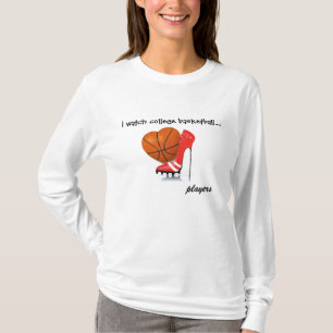 T-shirt J'observe des joueurs de basket-ball d'université