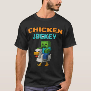 T-shirt Jockey de poulet Zombie Pixel Art Zombie Gamer