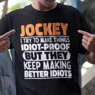 T-shirt Jockey J'Essaie De Faire Des Choses Drôle Drôle Di