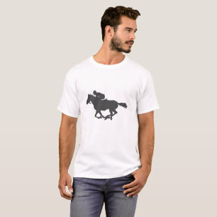 T-shirt Jockey sur cheval Silhouette - Choisir la couleur 