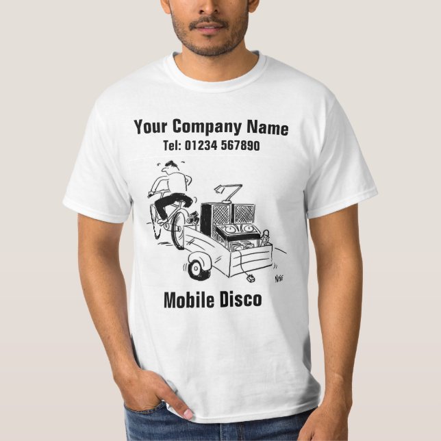 T-shirt Jockey sur disco mobile (Devant)