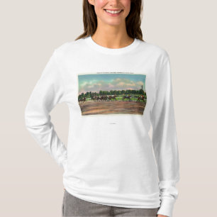 T-shirt Jockeys finissant la course de cheval à la voie d