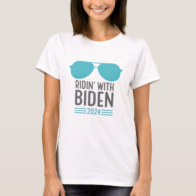 T-shirt Joe Biden 2024 - Ridin' with Biden (Devant)
