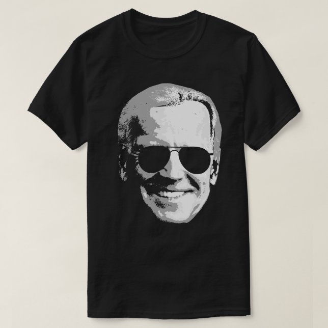 T-shirt Joe Biden Face avec les aviateurs (Design devant)