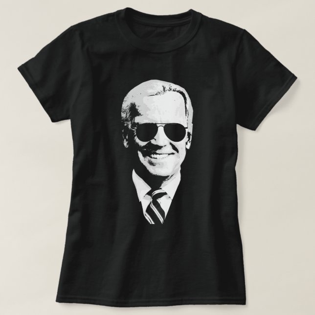 T-shirt Joe Biden Face avec les aviateurs (Design devant)