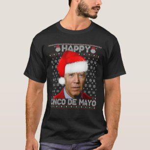 T-shirt Joe Biden Vilain Chandail de Noël Père Noël Happy 