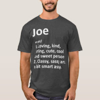 JOE Définition Nom personnalisé Amusant Anniversai
