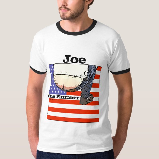 T-shirt Joe le drapeau américain de plombier - chemise (Devant)