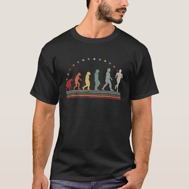 T-shirt Jogging Evolution Retro Cardio Hobby Jogging (Devant)