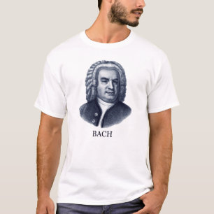 T-shirt Johann Sebastian Bach, bleu