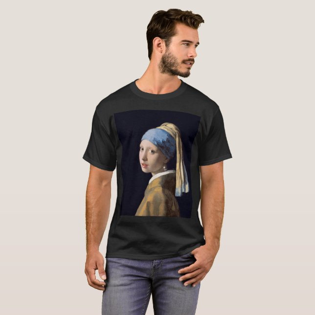T-shirt JOHANNES VERMEER - Fille avec une boucle d'oreille (Devant entier)