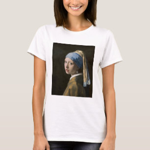 T-shirt Johannes Vermeer, fille avec une oreille perle
