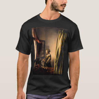 T-shirt Johannes Vermeer Girl Lecture D'Une Lettre À Un Op
