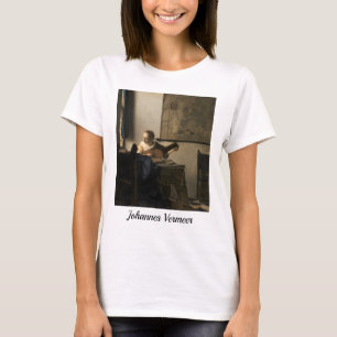 T-shirt Johannes Vermeer - Jeune femme avec un trait