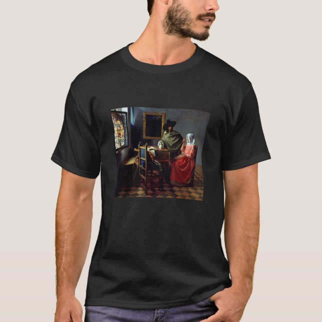 T-shirt Johannes Vermeer - Le verre du vin (Devant)
