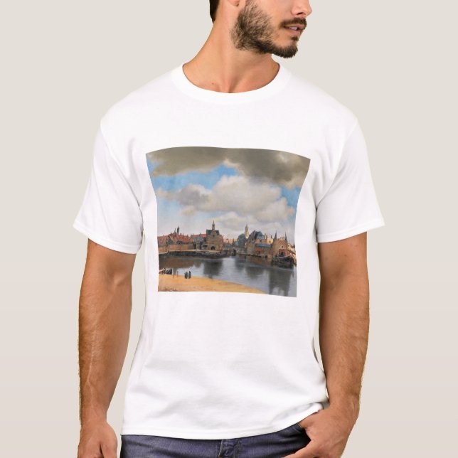 T-shirt Johannes Vermeer, van Deft, Vue de Delft (Devant)