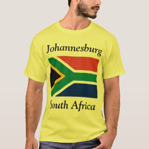 T-shirt Johannesburg, Afrique du Sud avec le drapeau