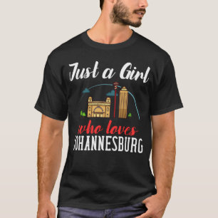 T-shirt Johannesburg Afrique du Sud City Skyline Carte Voy