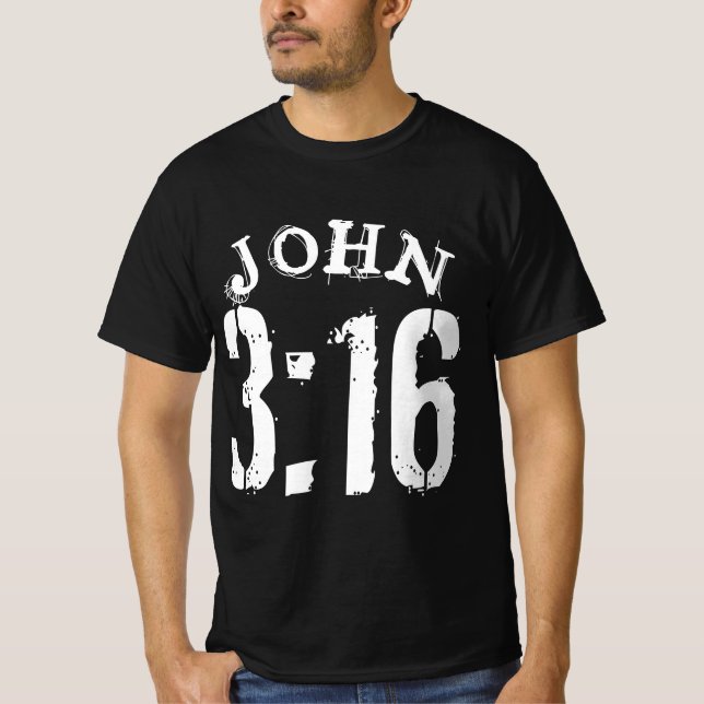 T-SHIRT JOHN 3 16 BIBLE VERSE (Devant)