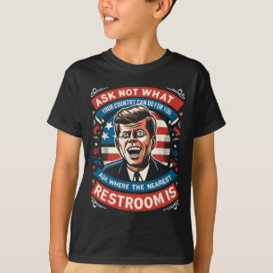 T-shirt John F. Kennedy Funny Patriotic Toilet Mème 4ème D