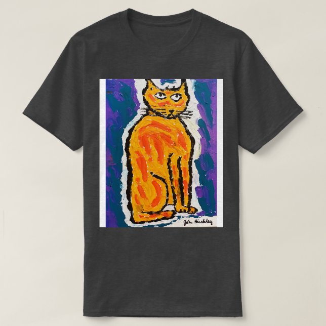 T-shirt John Hinckley peinture de chat originale (Design devant)