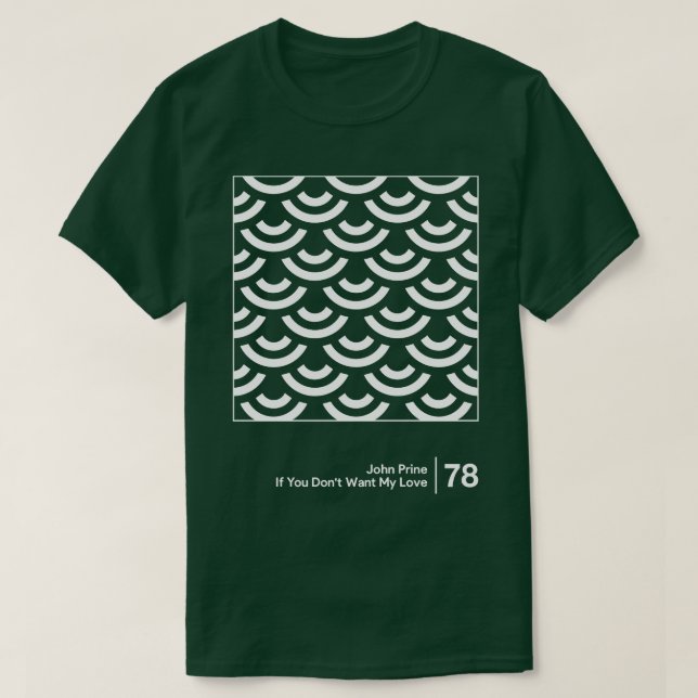 T-shirt John Prine Style minimal Graphisme (Design devant)