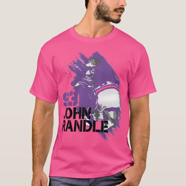 T-shirt John Randle Minnesota Paint (Devant)