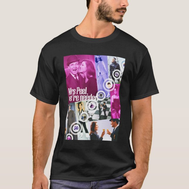 T-shirt JOHN STEED et MRS EMMA PEEL 1960 SPYFi Pop Art (Devant)