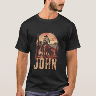 T-shirt John Western Country Cowboy Enfants Garçons Tout-P