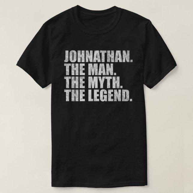 T-shirt Johnathan The Man The Myth The Legend (Design devant)