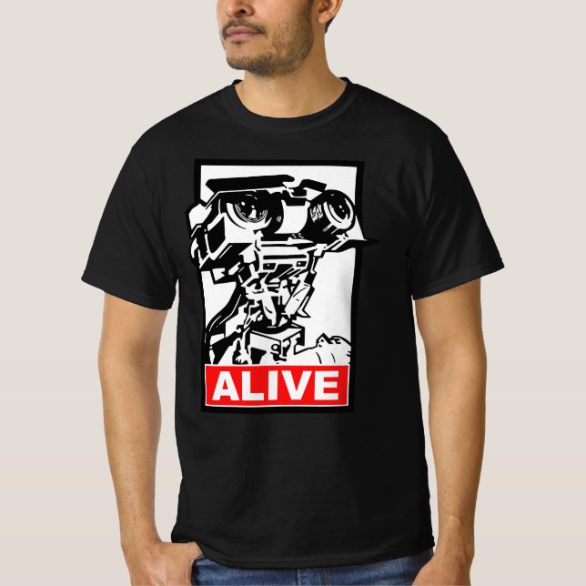 T-shirt Johnny 5, circuit court, johnny five is alive (Devant)