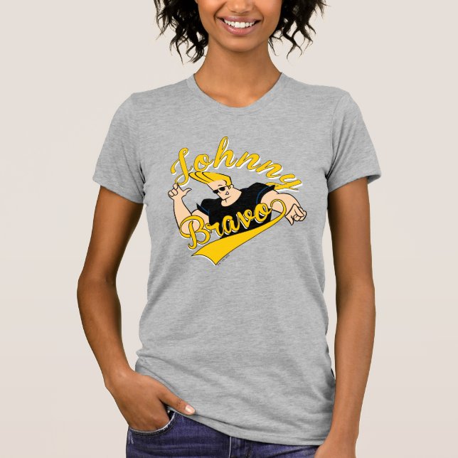 T-shirt Johnny Bravo Graphisme sportif (Devant)