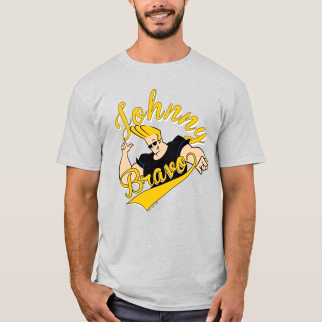T-shirt Johnny Bravo Graphisme sportif (Devant)