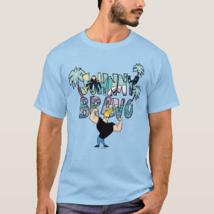 T-shirt Johnny Bravo Palm Tree Nom
