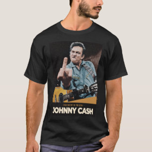 T-shirt Johnny Cash Middle Finger Colored Prison Johnny Ca