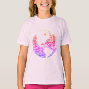 T-shirt Joie au monde : paix et bonheur - art du mot