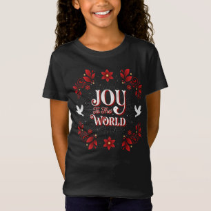 T-Shirt Joie de filles au noir de Noël du monde