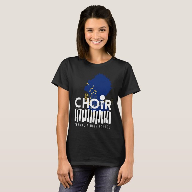 T-shirt Joie de la chorale guerrière (Devant entier)