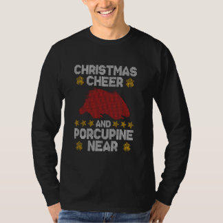 T-shirt Joie de Noël et Porcupine près de Porcupine