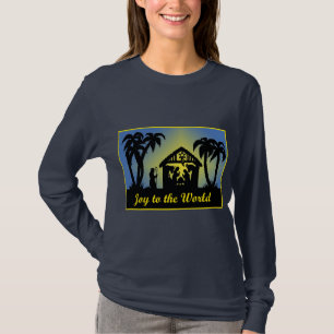 T-shirt Joie de silhouette de nativité au monde