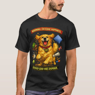 T-shirt Joie de vivre du Golden Retriever - Drôle de chien