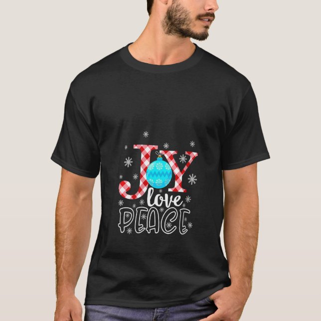 T-shirt JOIE DES FEMMES AIMER LA PAIX Noël Snowflakes Ball (Devant)