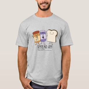 T-shirt Joie mignonne de diffusion de beurre d'arachide et