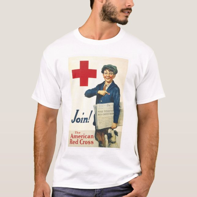 T-shirt Joignez ! La Croix-Rouge américaine (Devant)